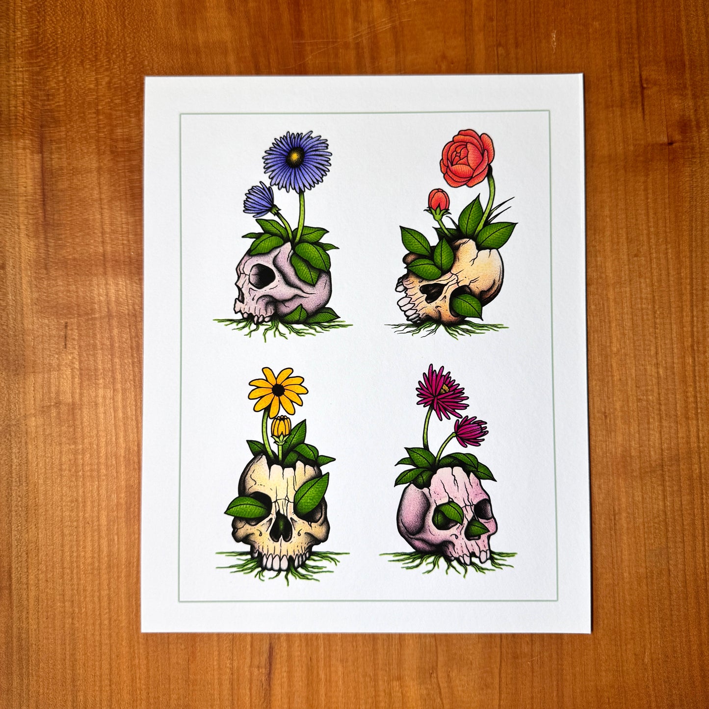 Skull Flowers - Print