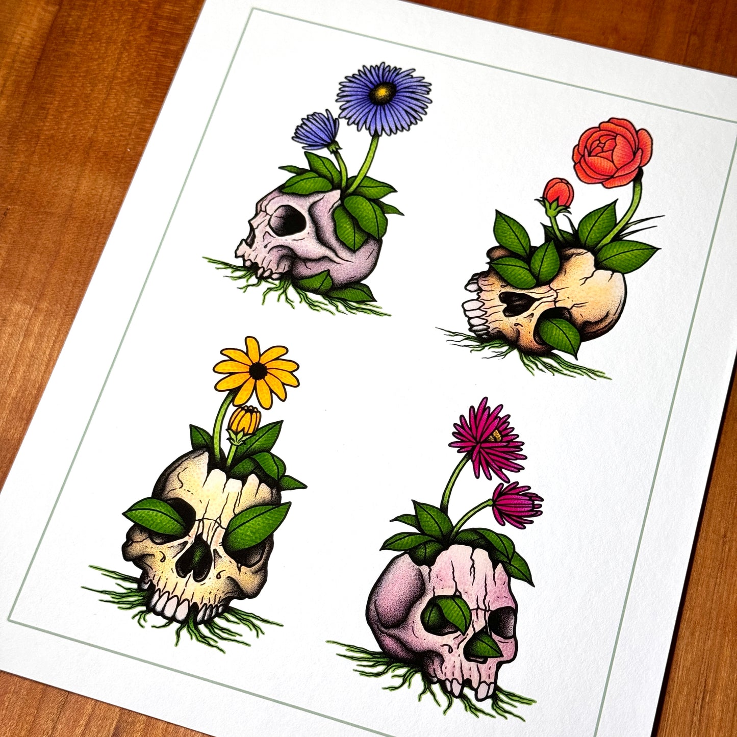 Skull Flowers - Print