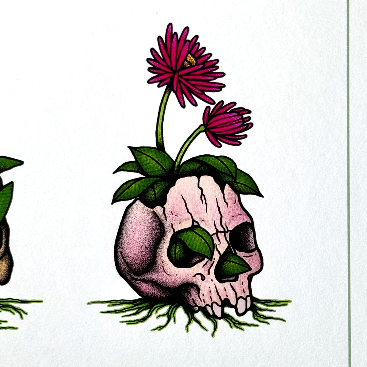 Skull Flowers - Print